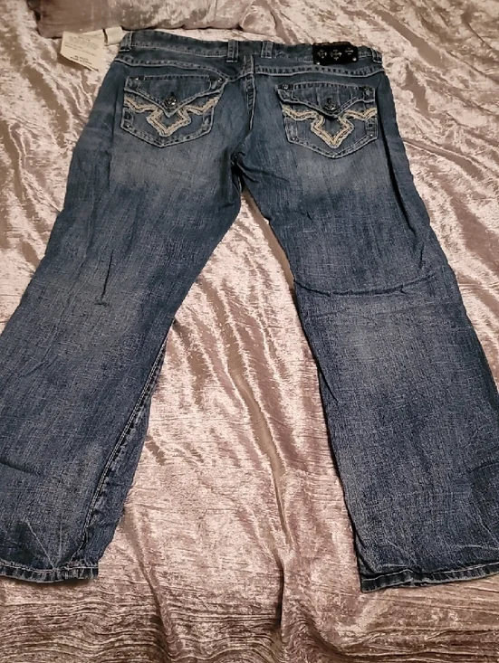 Men's Archaic 36 Boot Cut Jeans Flap Back Pockets - Picture 4 of 12